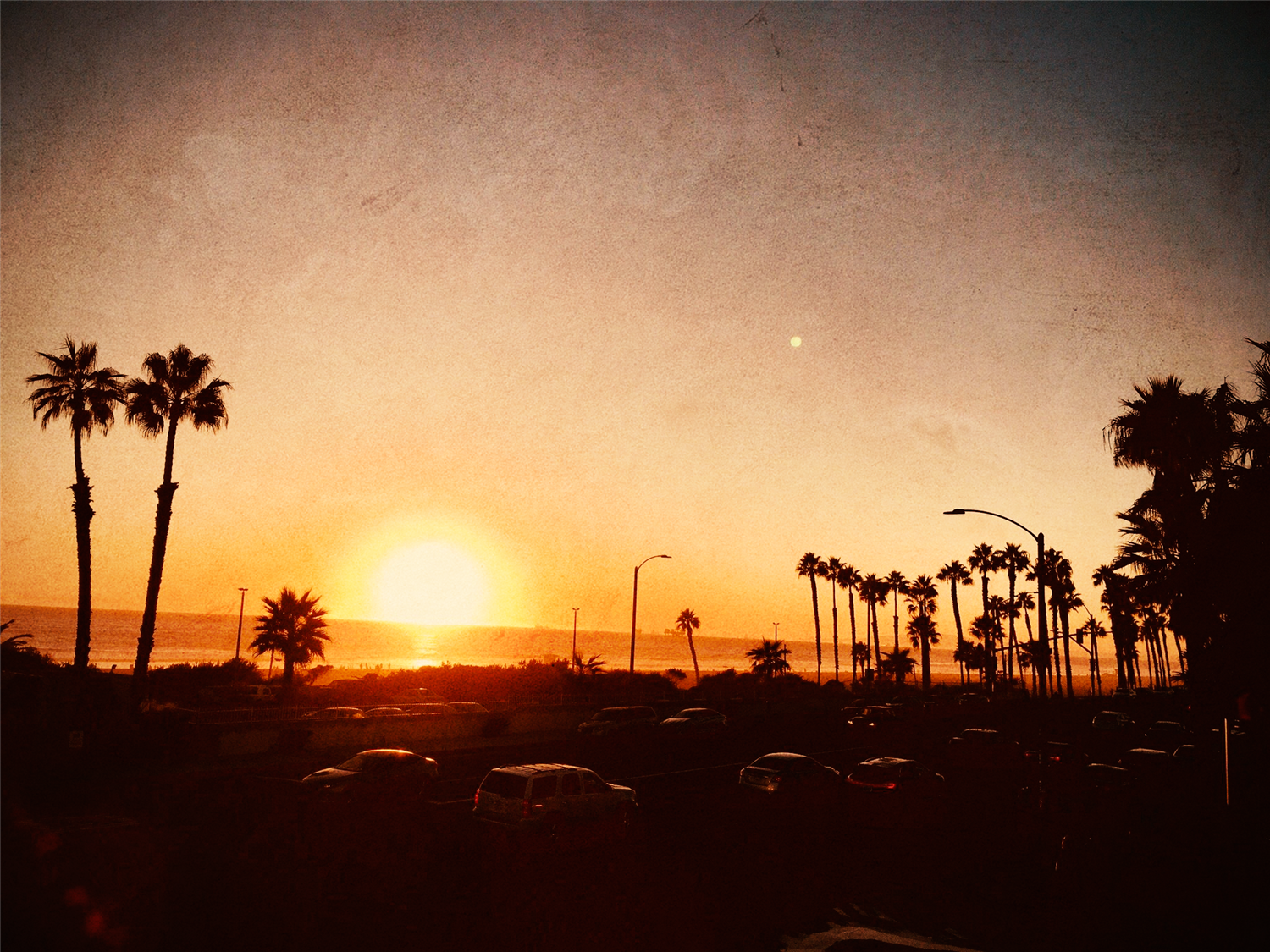 sunset on huntington beach